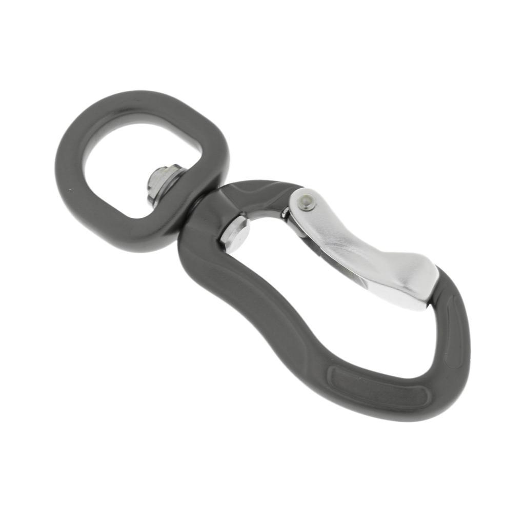 8x400KG Swivel Eye Snap Hook Aluminum Carabiner Climbing Backpack Hanging Hook
