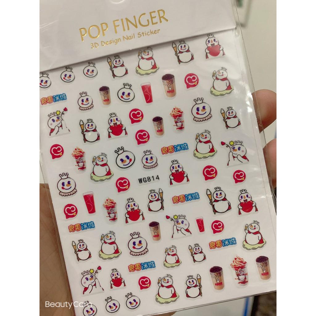 sticker noen trang trí móng tay