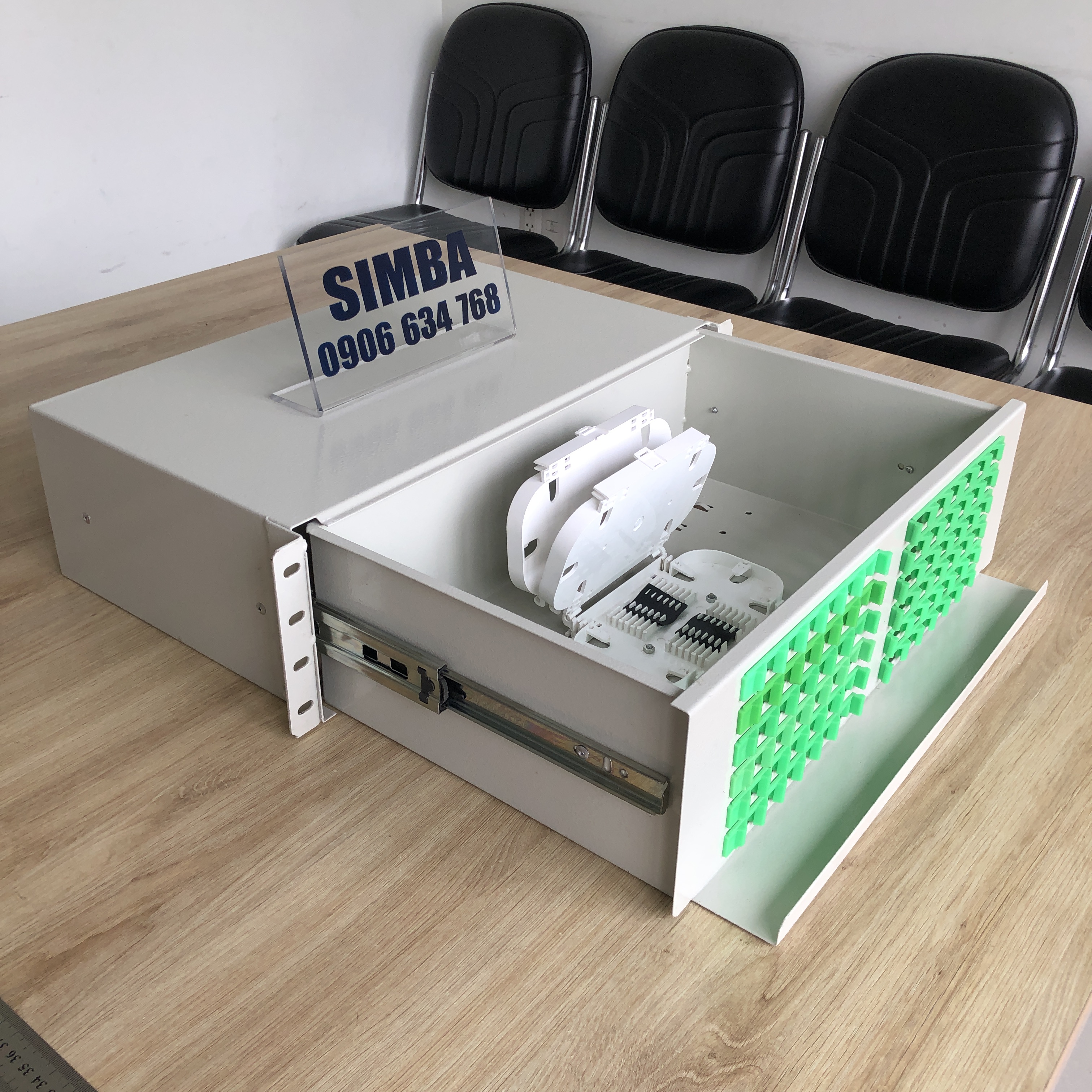 ODF quang 72FO gắn Rack khay trượt, dạng Patch Panel, không phụ kiện