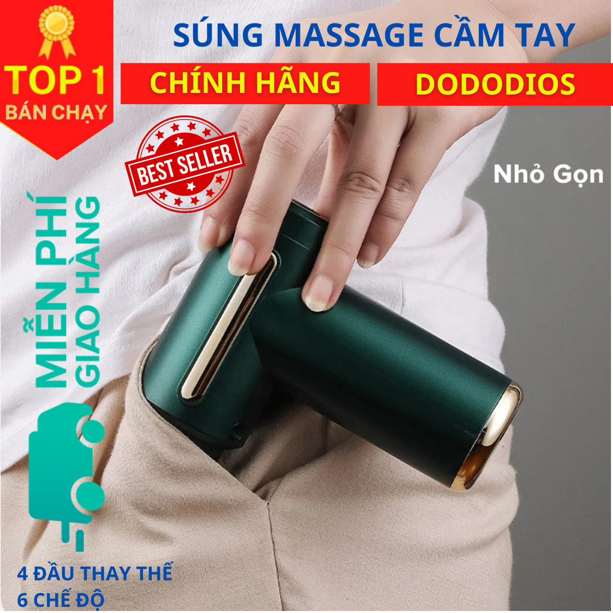 Máy massage cổ vai gáy cầm tay - Chính hãng dododios