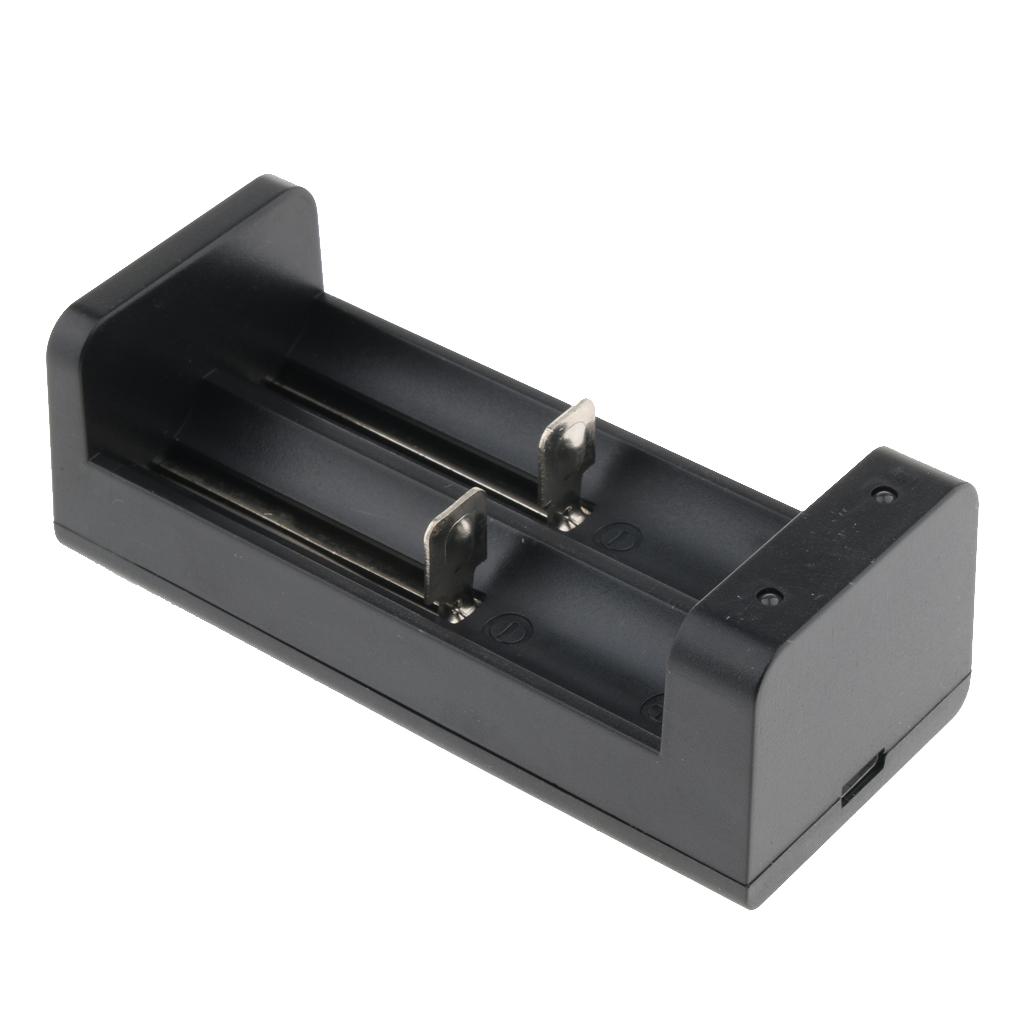 Dual Slots Battery Charger Charging Dock for Lithium 18650 26650 18350 16340