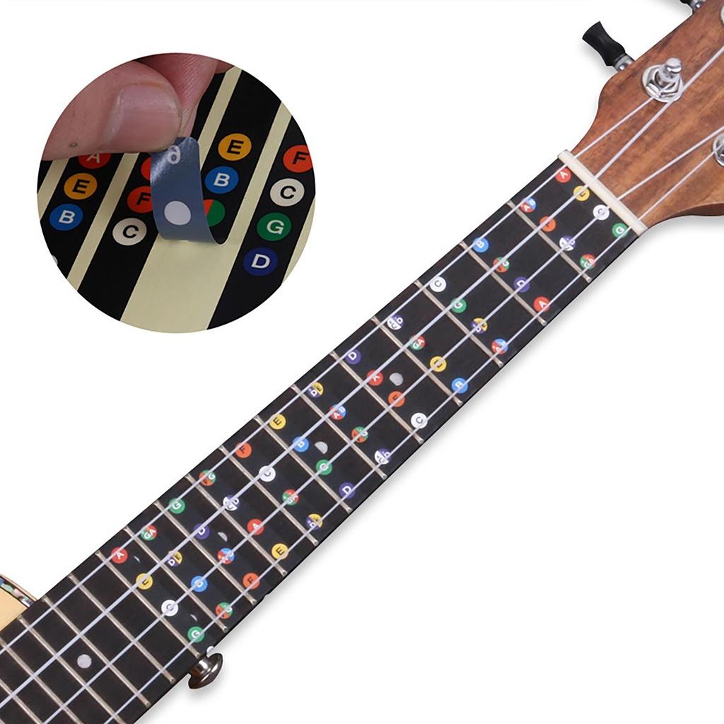 UKULELE | Miếng dán nốt nhạc - đánh dấu tên nốt nhạc trên cần đàn Ukulele | Guitar Note Sticker - Decal