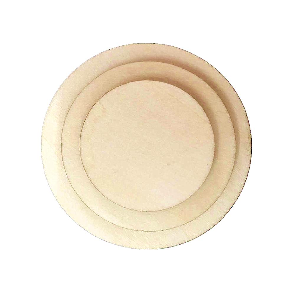 20 Plain Wooden Round Circle Cutout MDF Blank Craft Making Embellishments