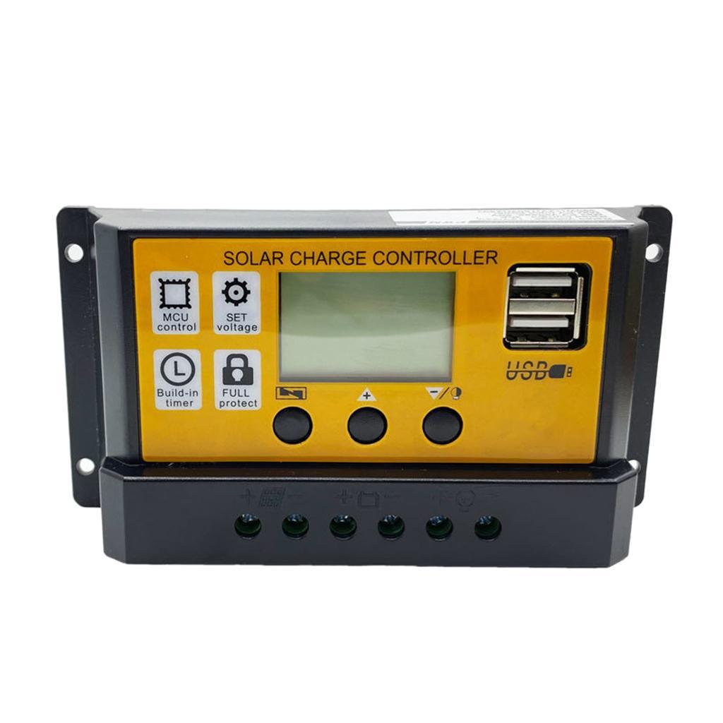 12/24V 10-100A MPPT Solar Charge Controller Battery Regulator Dual USB 10A
