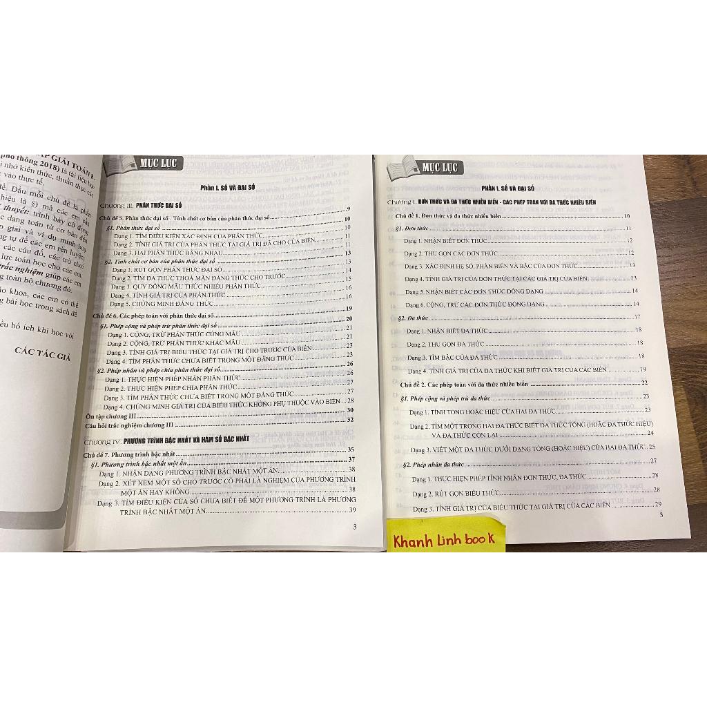 Hình ảnh Sách - Các dạng toán và phương pháp giải toán 8 - tập 1 ( theo chương trình GDPT 2018 )