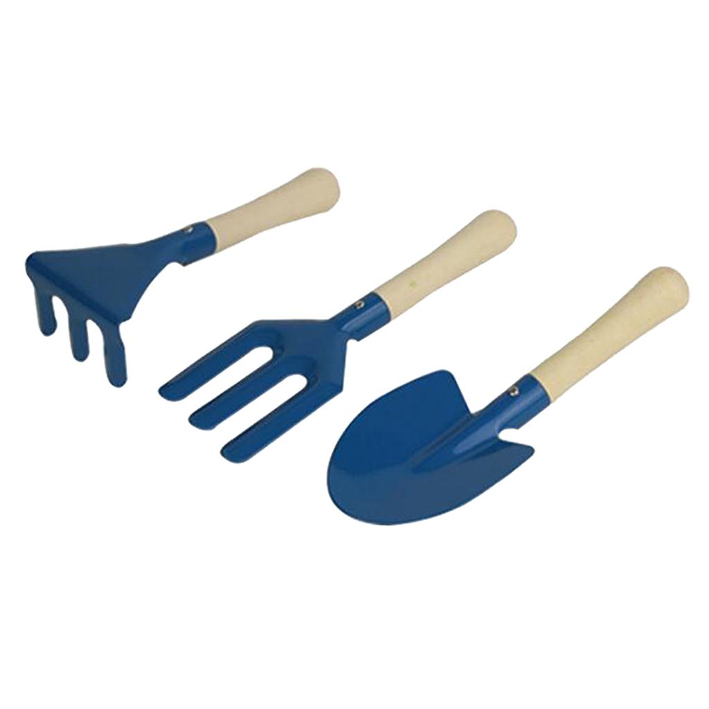 3 Cái Mini Metal Rake Sh Xẻng Fork Set Kids Beach Sandbox Toy