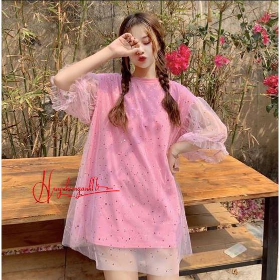Đầm ren chấm bi xinh xắn