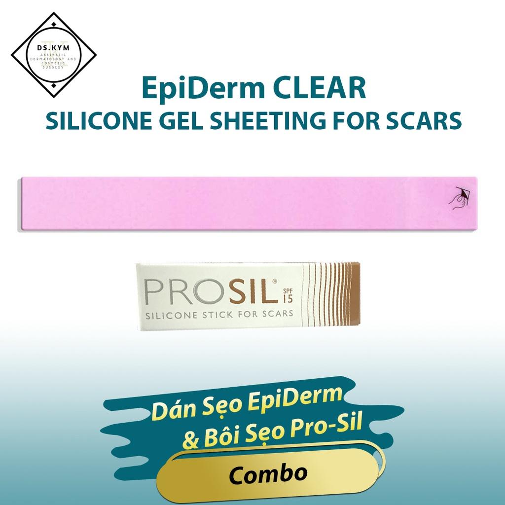 Combo dán sẹo EpiDerm và bôi sẹo thâm ProSil