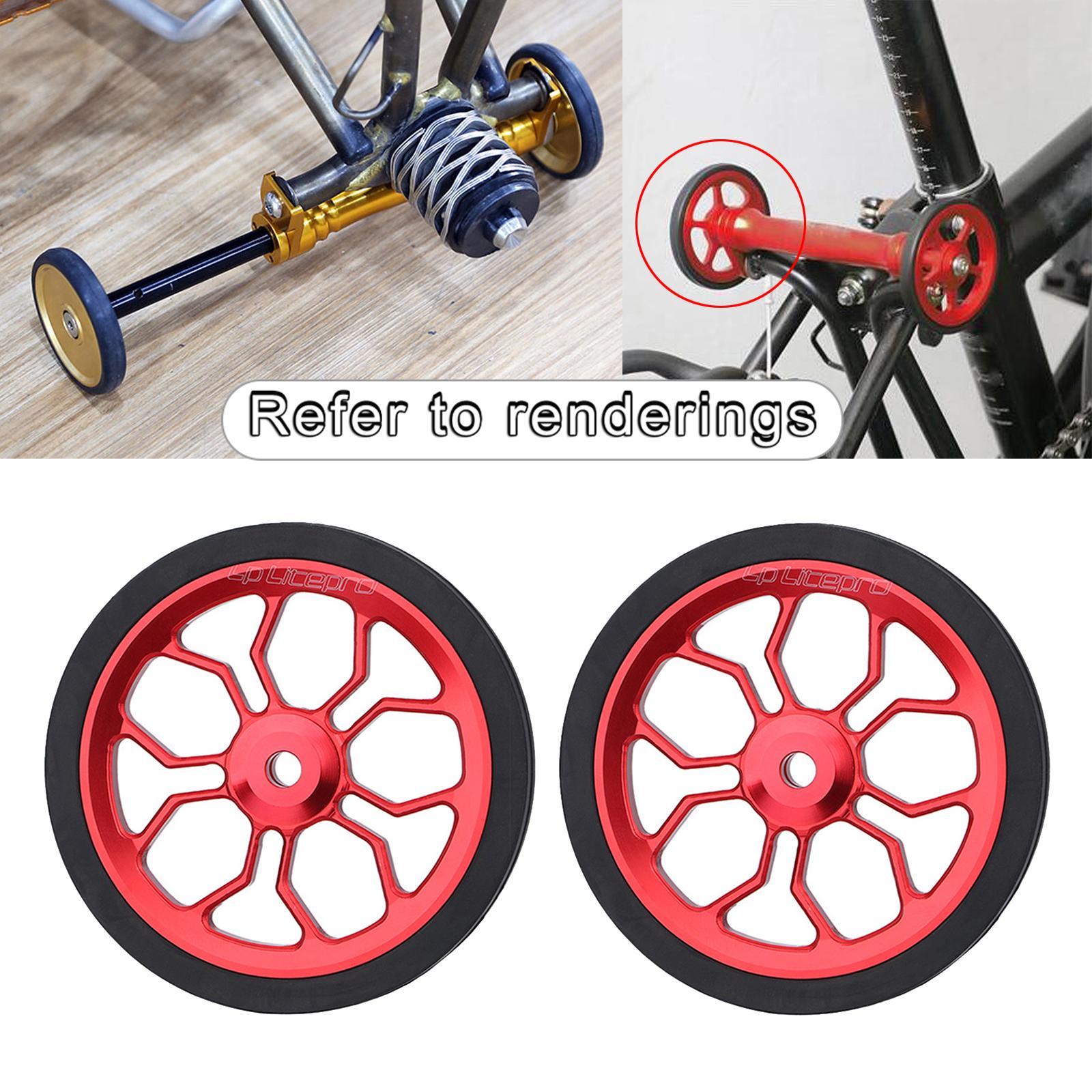 2Pairs High Strength Folding Bike Easy Wheel Refit Parts for Bicycle Cycling