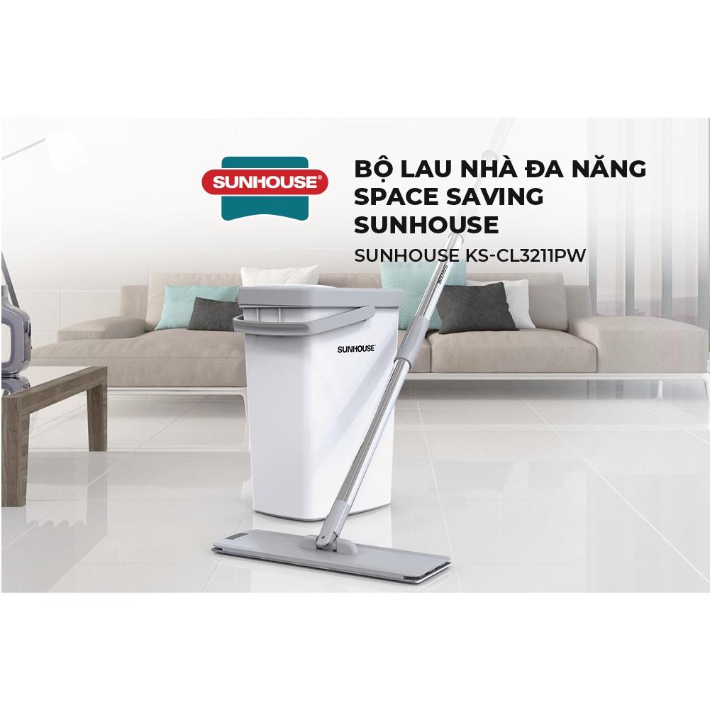 Bộ lau nhà tự vắt thông minh xoay 360 độ Space Saving SUNHOUSE KS-CL3211PB