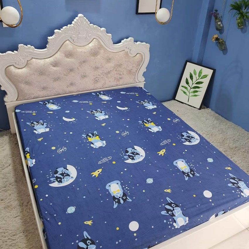Ga chống thấm cotton hình Ô Tô kích thước 1M4x2M, Grap bảo vệ nệm, chất liệu mềm mại, đem lại giấc ngủ êm ái-GCTC4