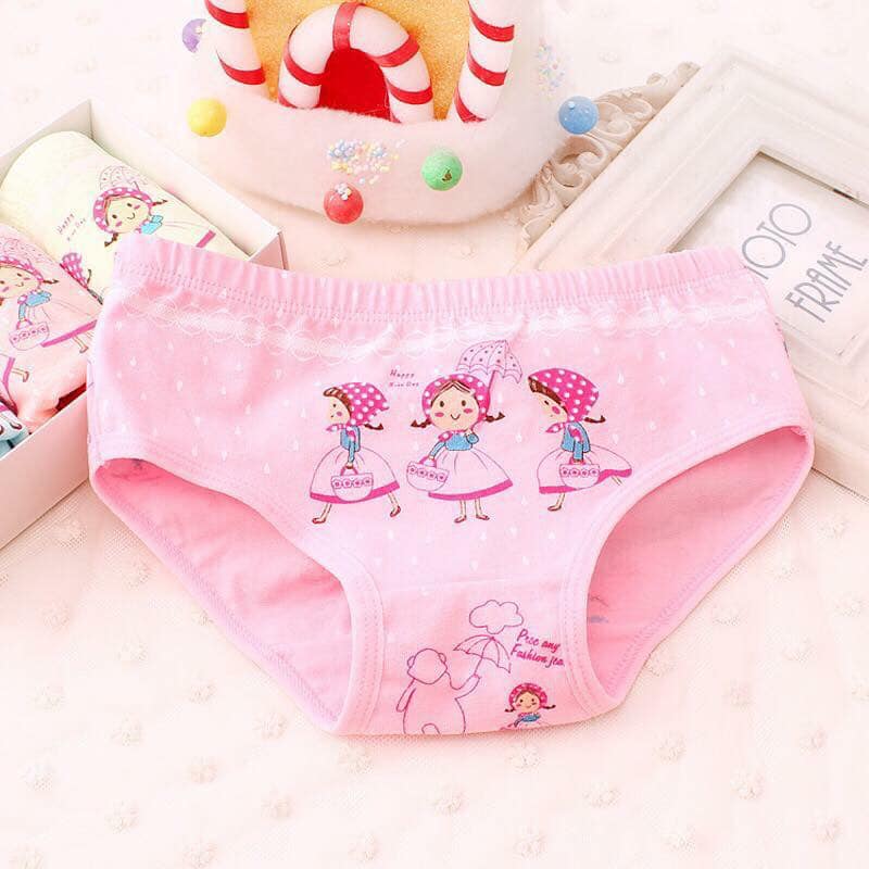 Quần chip tam giác bé gái set 4 cái 4 màu nhiều mẫu