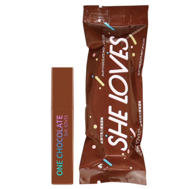 Son kem lì She Loves Silky Chocolate Lip Gloss 2ml