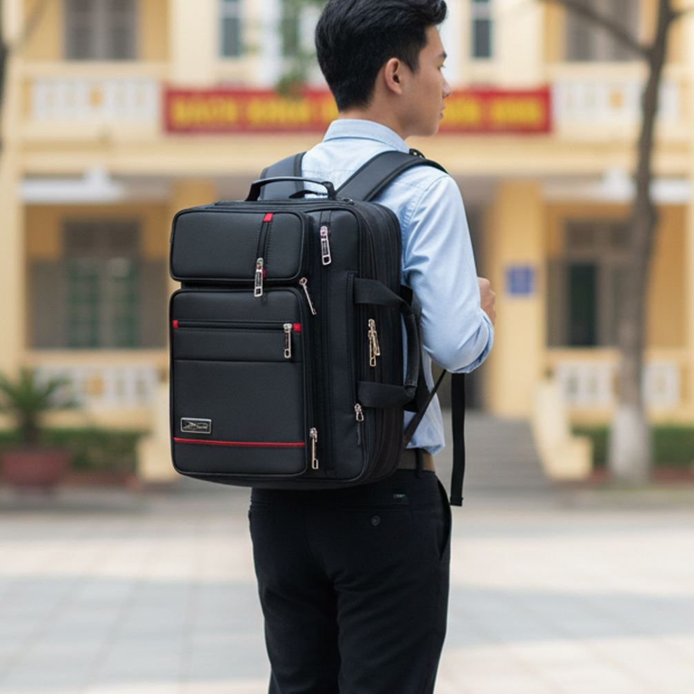 Cặp Học Sinh Cấp 2 Cấp 3 Xbags Pride – Cặp Học Sinh Cao Cấp Đa Năng, Đựng Laptop 14 Inch, Quai Balo Cất Gọn Sang Trọng XB4102