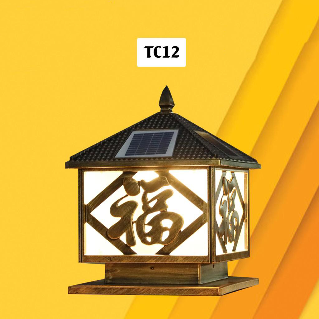 Đèn trụ cổng năng lượng mặt trời chữ Phúc Sumosolar - TC12