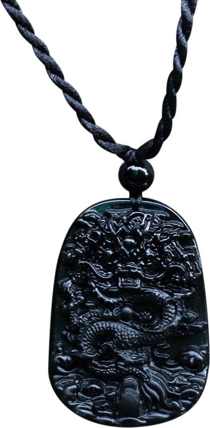 Mặt Rồng Đá Obsidian Ngọc Quý Gemstones GA186