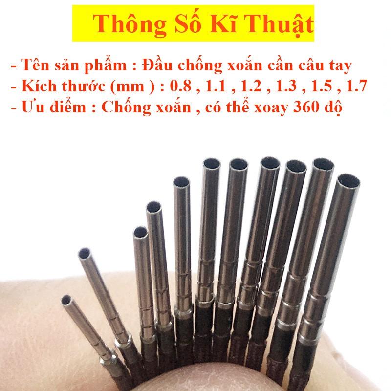 Đầu chống xoắn xoay 360 độ dùng cho ngọn cần câu tay PK-43