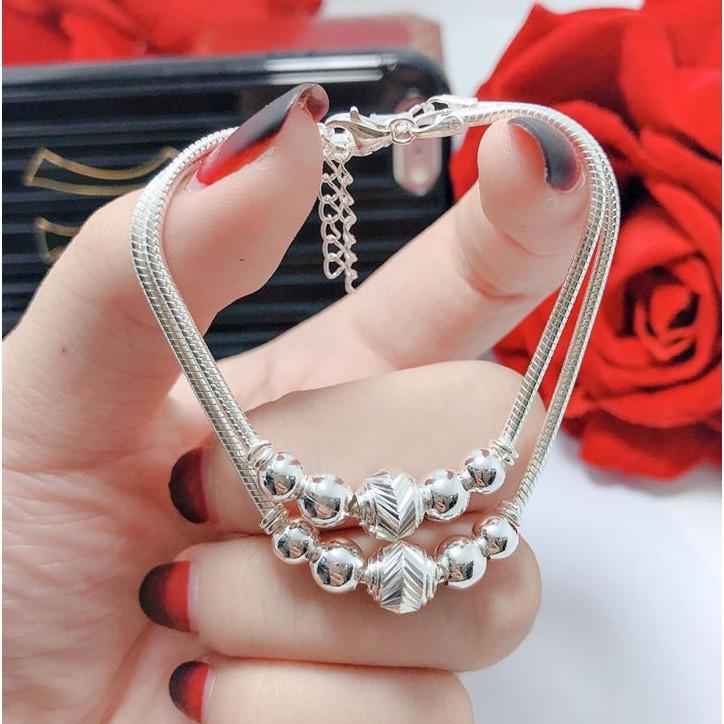 LẮC TAY ĐÔI CHO MẸ VÀ BÉ BẠC TA CAO CẤP MÃ SP LT0012536 -