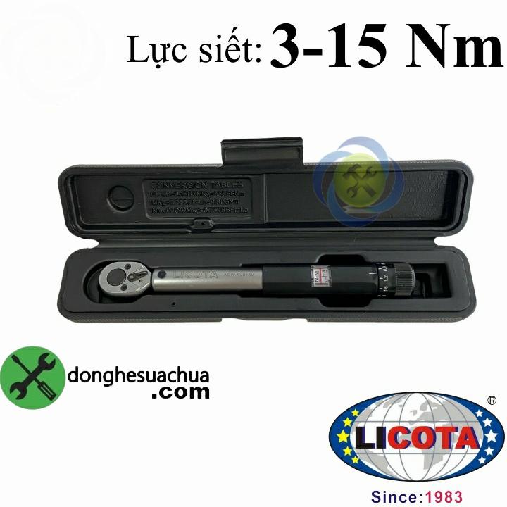 Cần siết lực 1/4 LICOTA AQW-N2015V có đồng hồ dài 197mm
