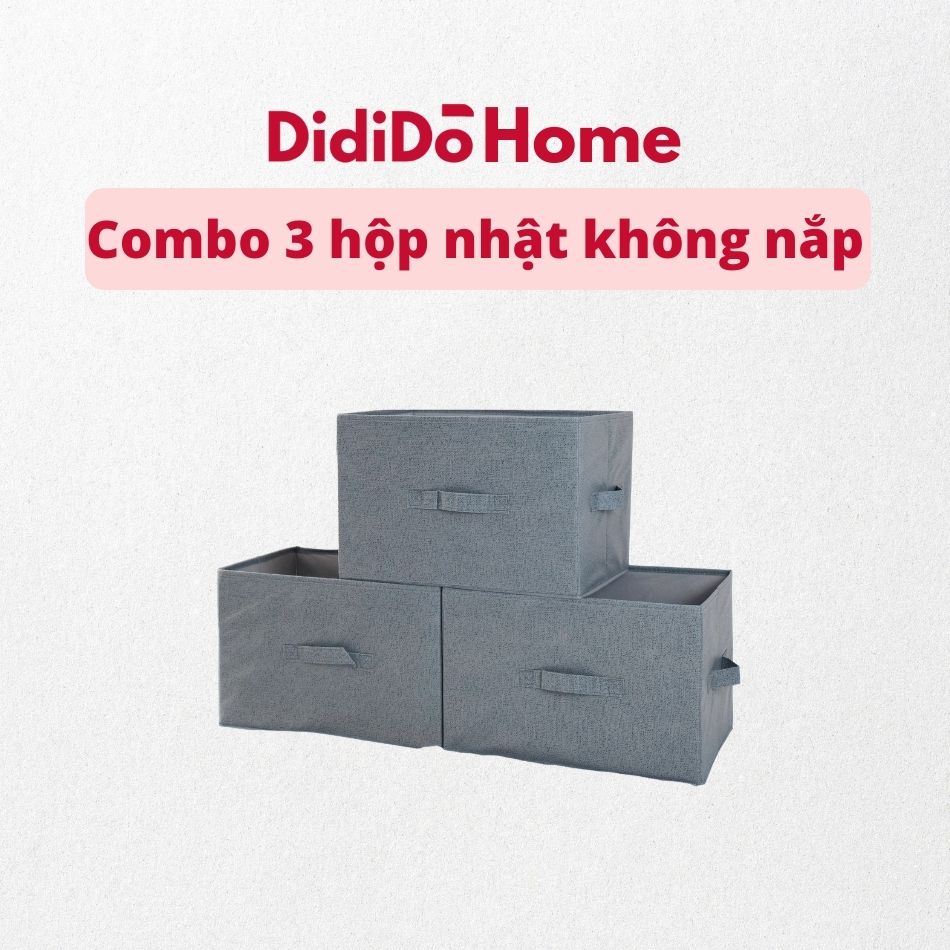 Bộ 3 hộp đựng đồ đa năng không nắp - YMS - 3P - phong cách Nhật Bản gọn gàng, nhẹ nhàng, tinh tế