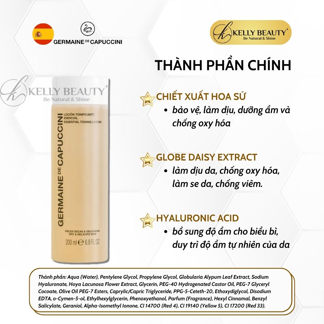 Nước Cân Bằng Cho Da Khô Germaine OPTIONS Essential Toning Lotion | Kelly Beauty