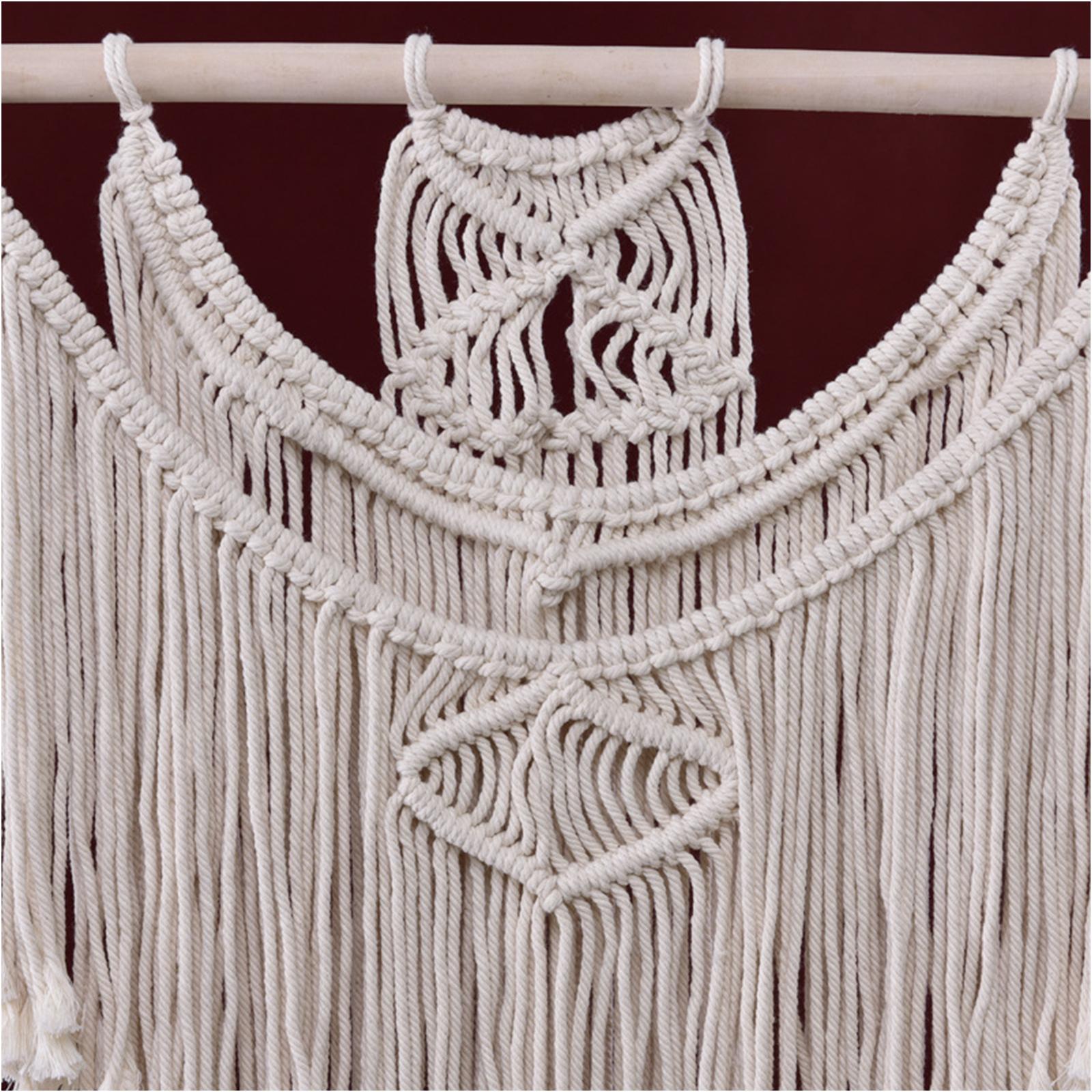 Thảm dệt Macrame treo tường trang trí phong cách Boho được làm bằng sợi bông cao cấp
