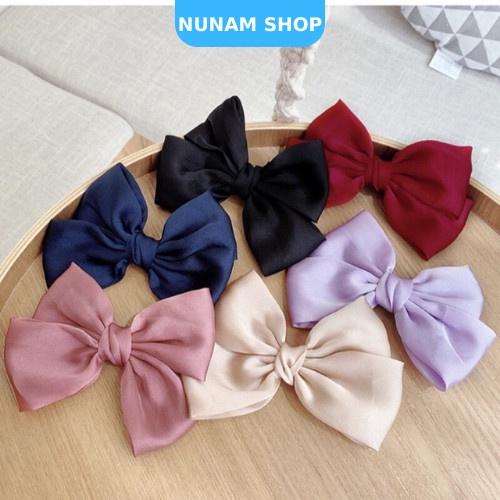 Kẹp tóc nơ vải phong cách vintage tâọ kiểu tóc cực xinh cho mẹ va bé Nunam Shop