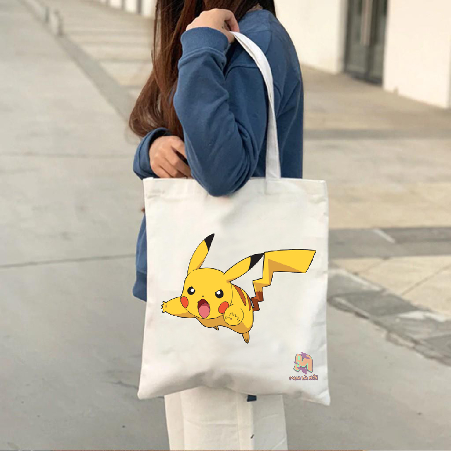 Túi Tote in hình chủ đề Pikachu