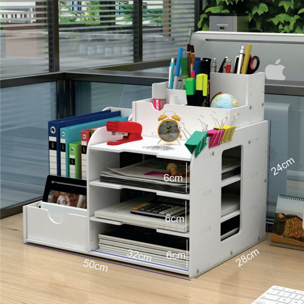 Kệ tài liệu, văn phòng phẩm M5 để bàn thời trang, cao cấp ,sáng bóng, chống nước...