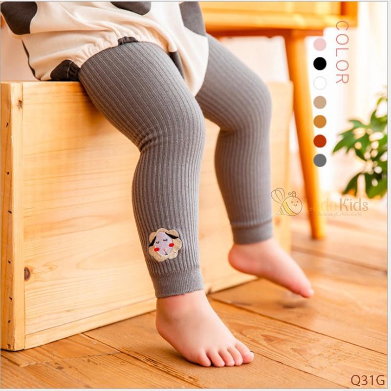 Quần Legging Thêu Hình Thú BÉ TRAI &amp; BÉ GÁI - Q31 (6-17kg