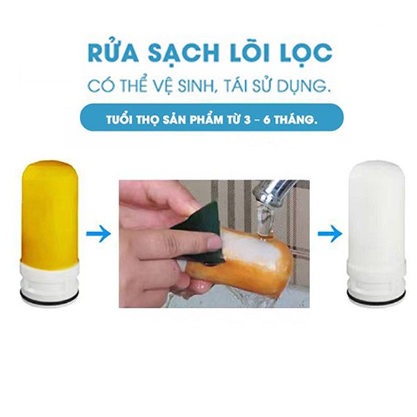 Đầu lọc nước tại vòi 5 lớp thay thế SW-WPW11 SAMONO SW-FEW11 - Hàng chính hãng