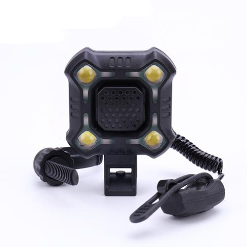 Đèn pha LED MOSOWORLD sạc USB chống nước có còi dành cho xe đạp