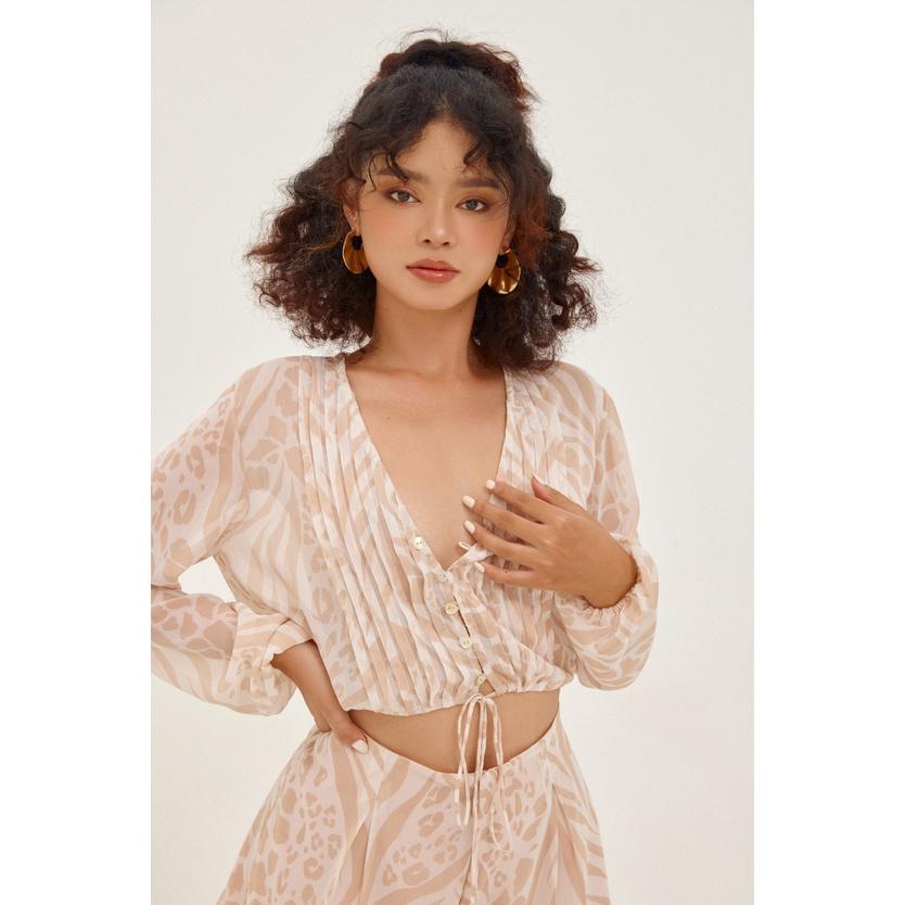 Nene Clothing - Playsuit họa tiết dài tay