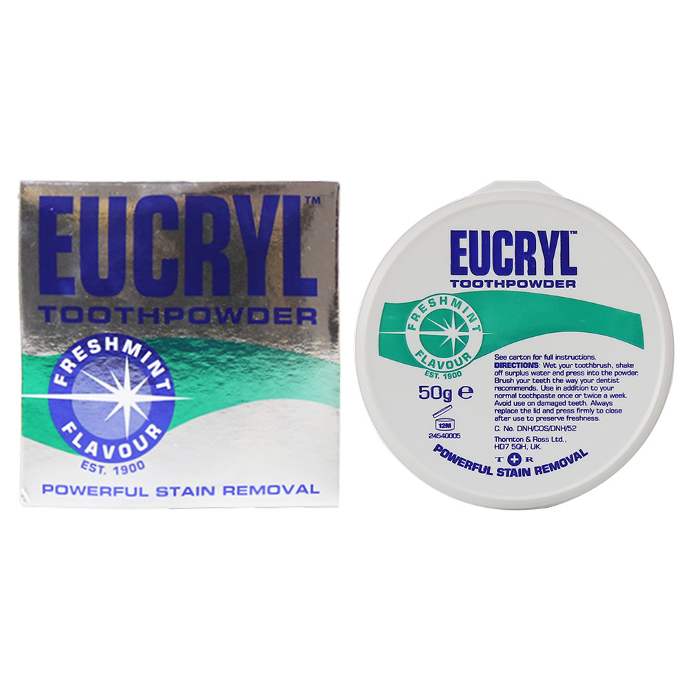 Combo 2 Bột tẩy trắng răng Eucryl 50g hàng Anh Quốc