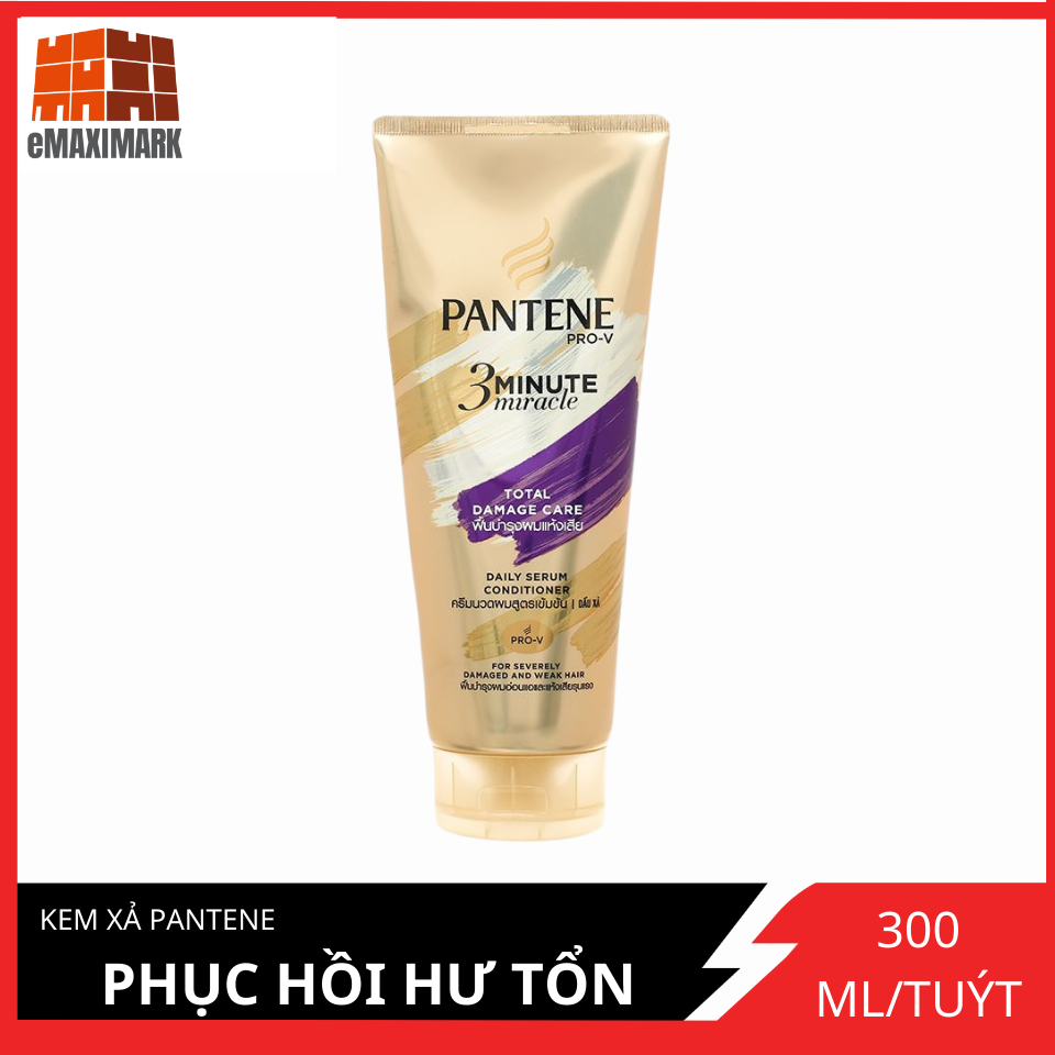 Kem xả pantene phục hồi hư tổn (Tím) 3 phút diệu kỳ 300ml