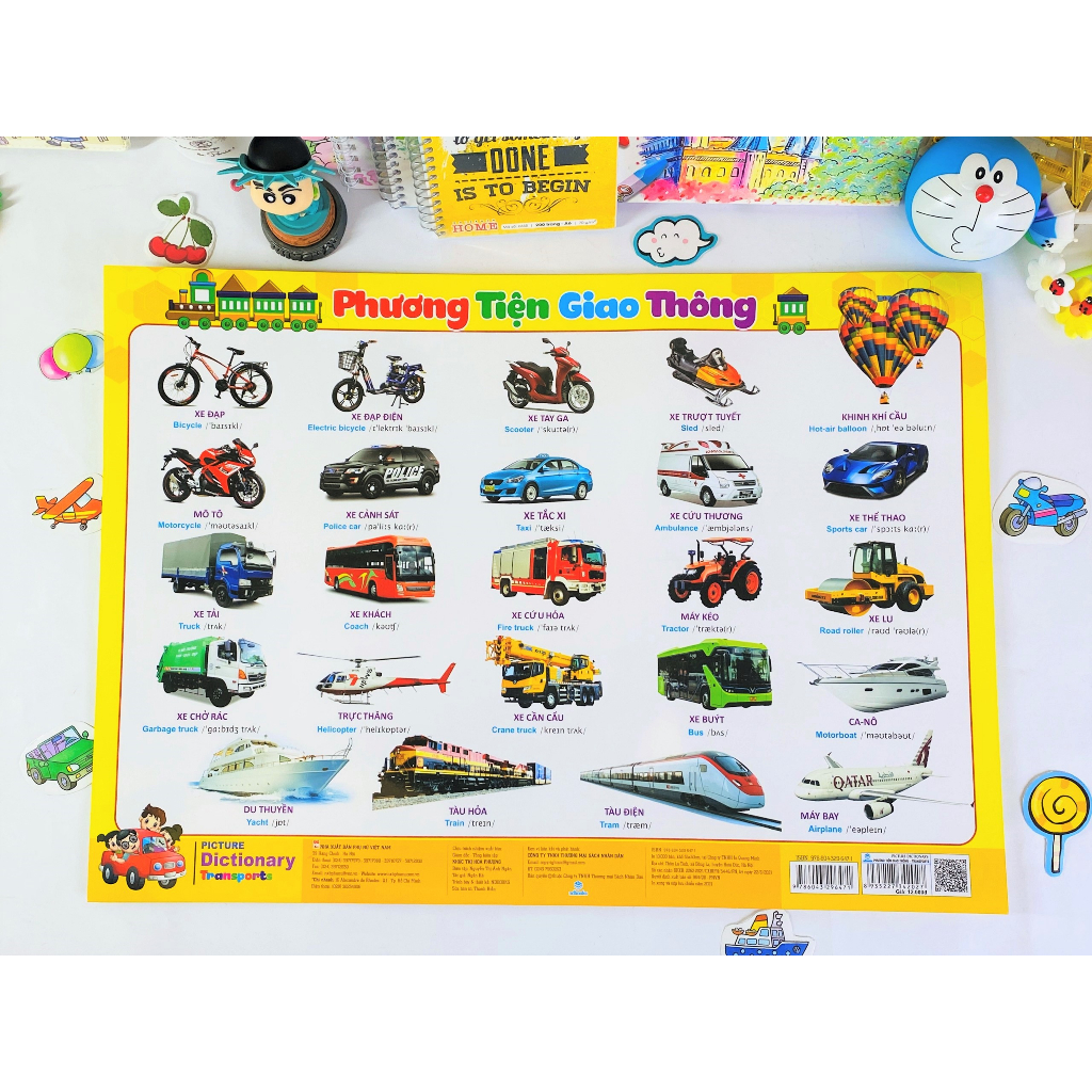 Sách - Combo 9 tờ Tranh Dành Cho Bé - ndbooks