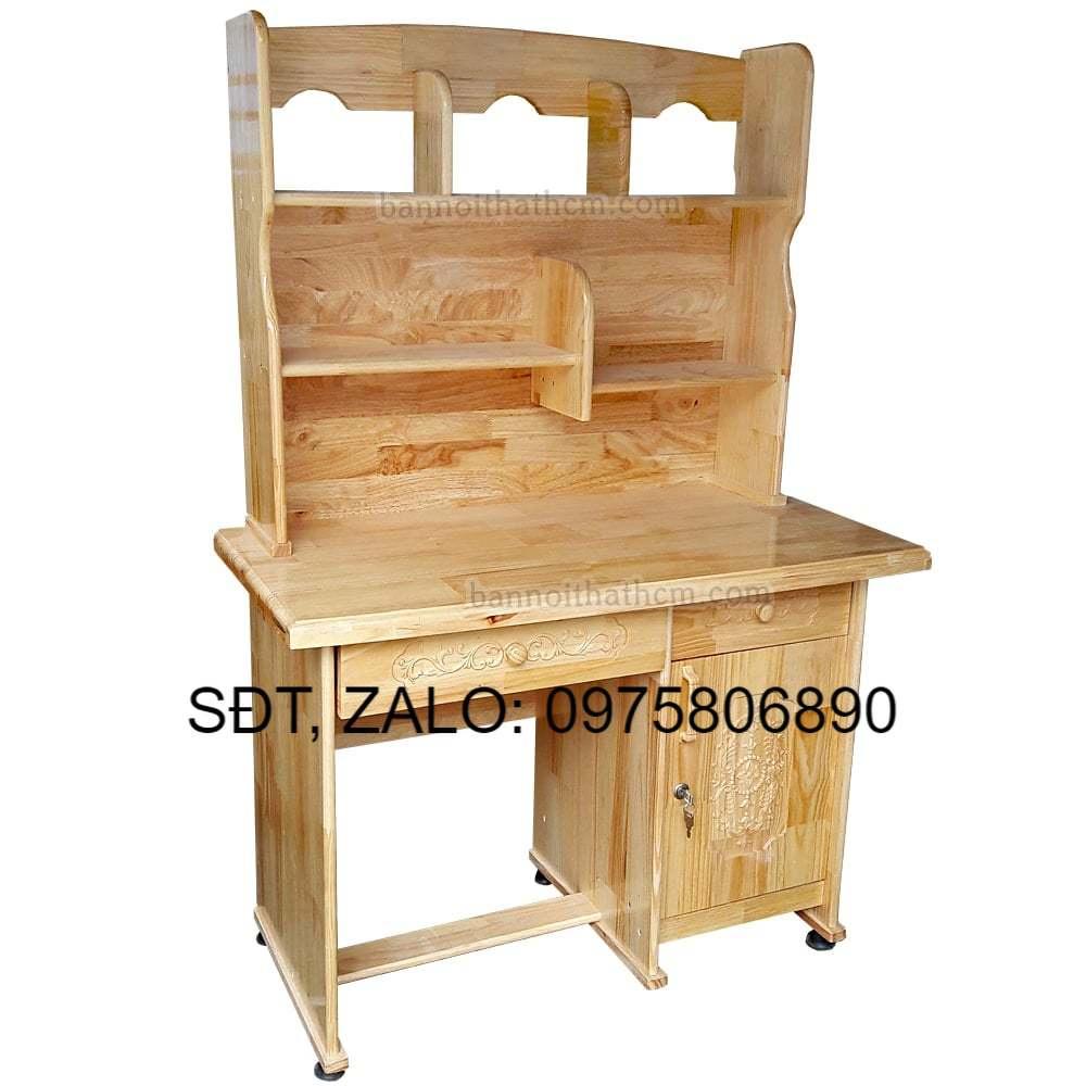 Bàn học bằng gỗ tự nhiên 1m2 , bàn học sinh bằng gỗ , bàn học gỗ cao cấp