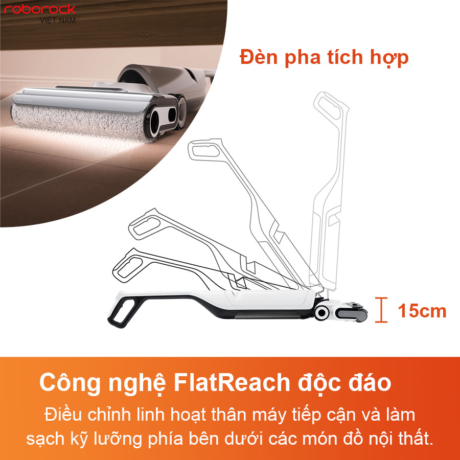 Máy hút bụi lau nhà Roborock Flexi Pro – Hàng Chính Hãng