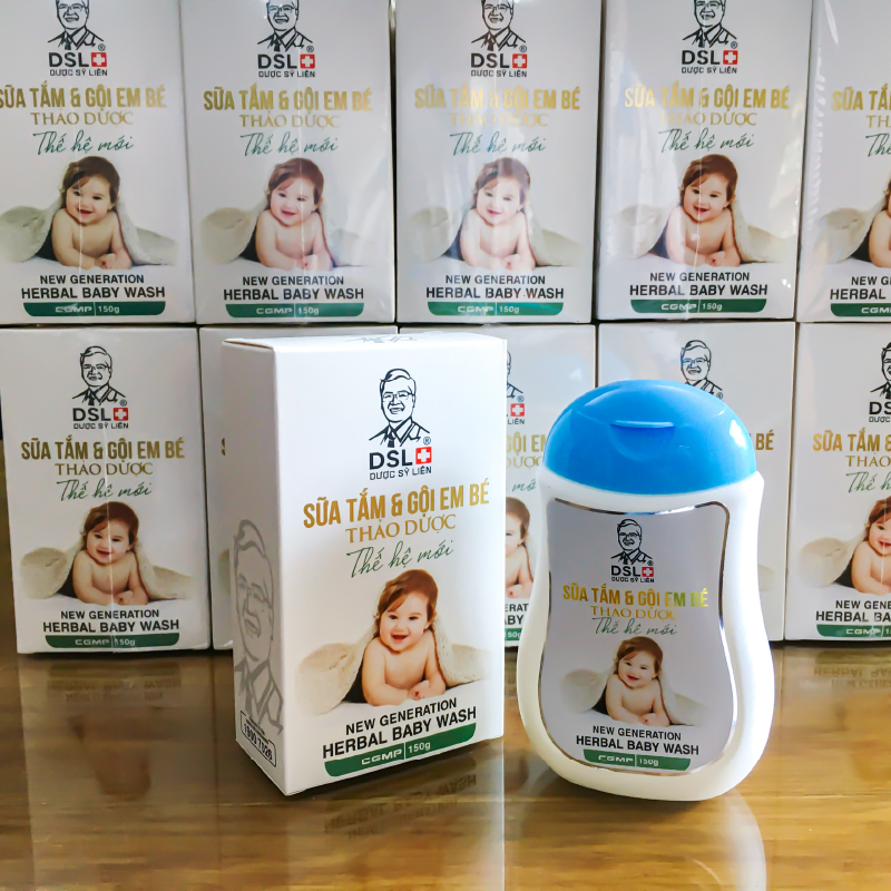 Sữa tắm &amp; gội em bé thảo dược (150g), ngừa mụn, rôm sảy, hăm tã, dưỡng ẩm