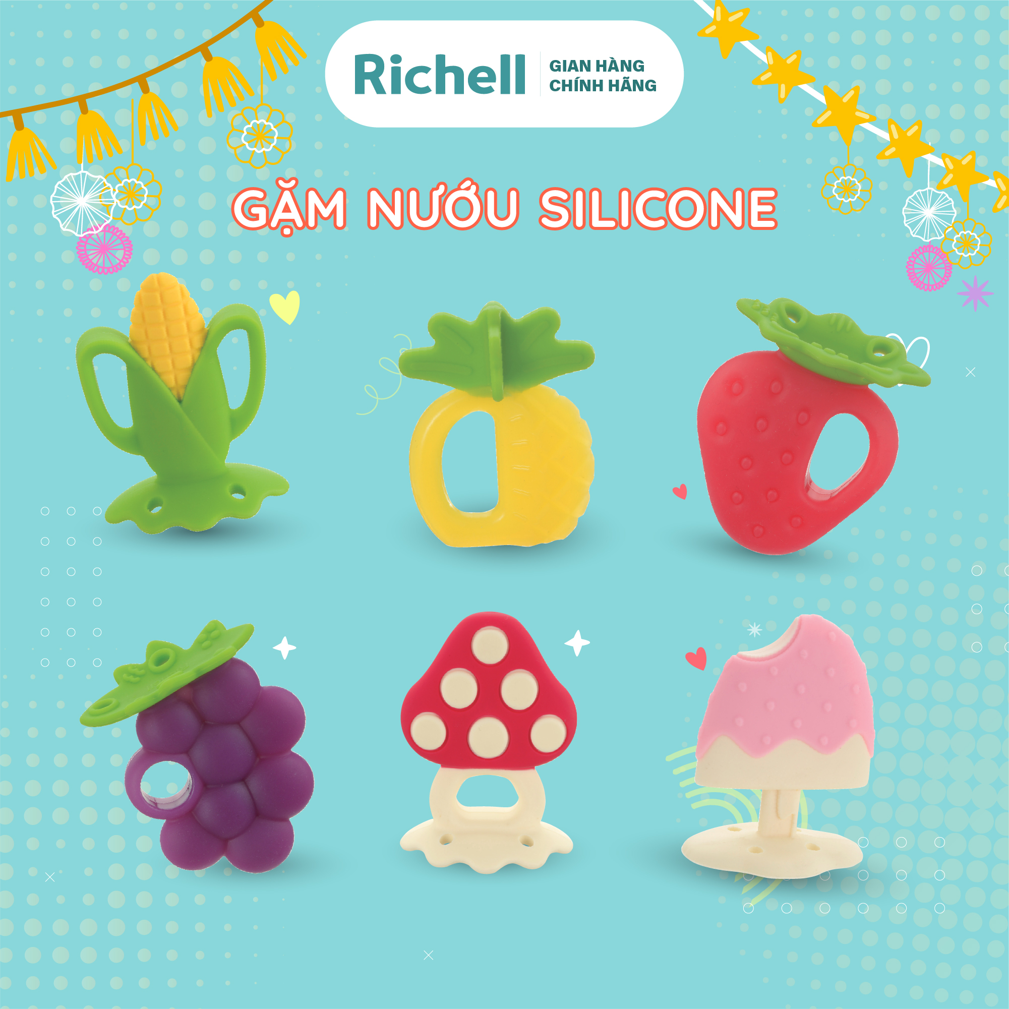 Gặm nướu silicone cho bé Richell Nhật Bản | Baby