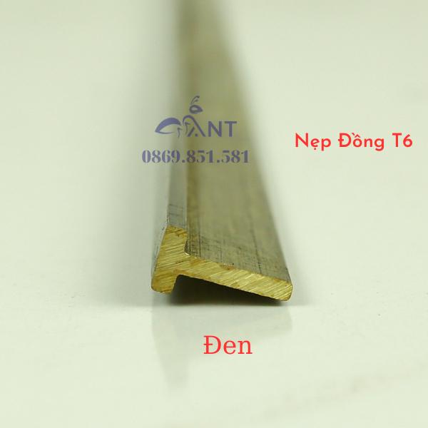 Nẹp Đồng T6 Đen, Nẹp đồng chữ T, Nẹp đồng chống trơn, giá 1m