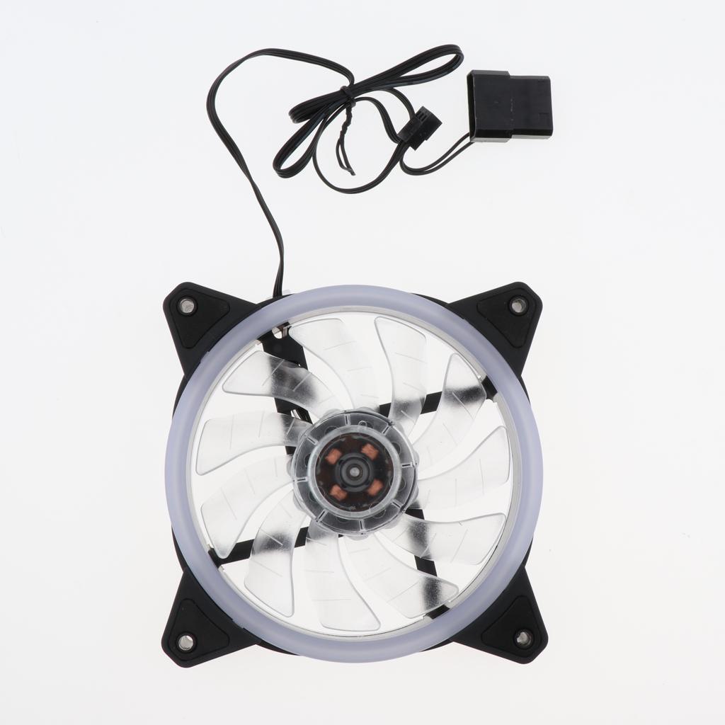 5-Piece LED Computer Case Cooling Fan 120mm 4-Pin 3-Pin 1100RPM 12V