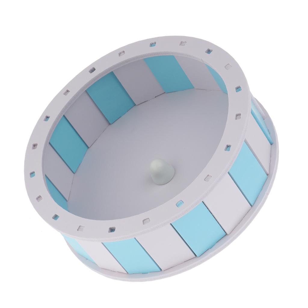 Hamster Silent Exercise Wheel Jogging Running Toy For Guinea Pig Blue White