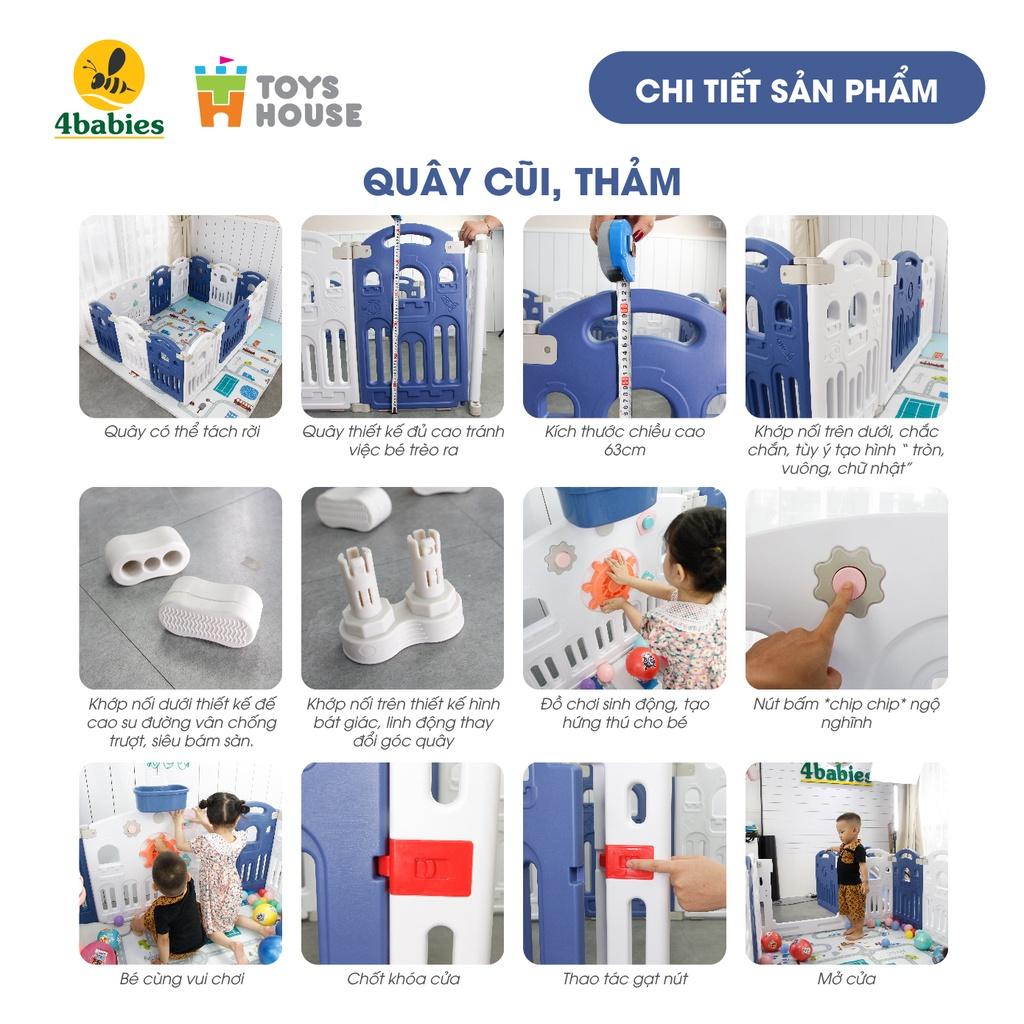 Quây bóng - combo đồ chơi vận động cho bé cầu trượt,xích đu, cột bóng Toyshouse WM19086 tiêu chuẩn Châu âu