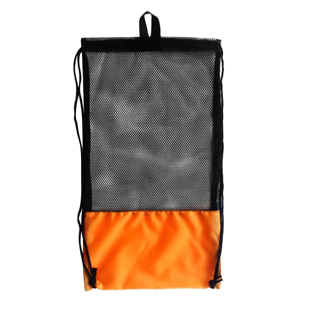 20KG Load Backpack Style Mesh Drawstring Storage Bag for Scuba Gear Dive Fins Snorkel Goggles Mask