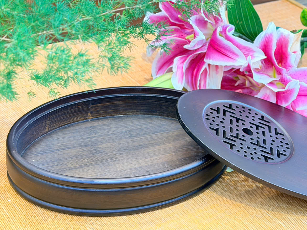 KHAY TRÀ TREN HUN KHÓI HÌNH OVAL SIZE NHỎ - KÍCH THƯỚC 29X20X5CM