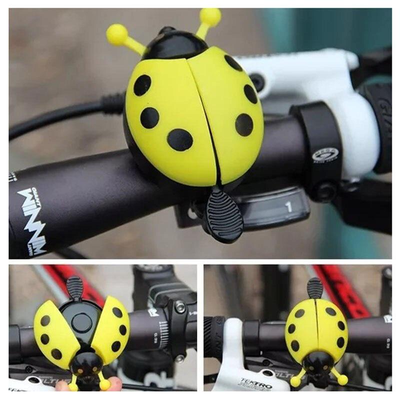 Bicycle Bell Kids Lovely Cartoon Beetle Ladybug Cycling Bike Handlebar Alarm Ring Bell Safety Warning Louldy Bicycle Accessories