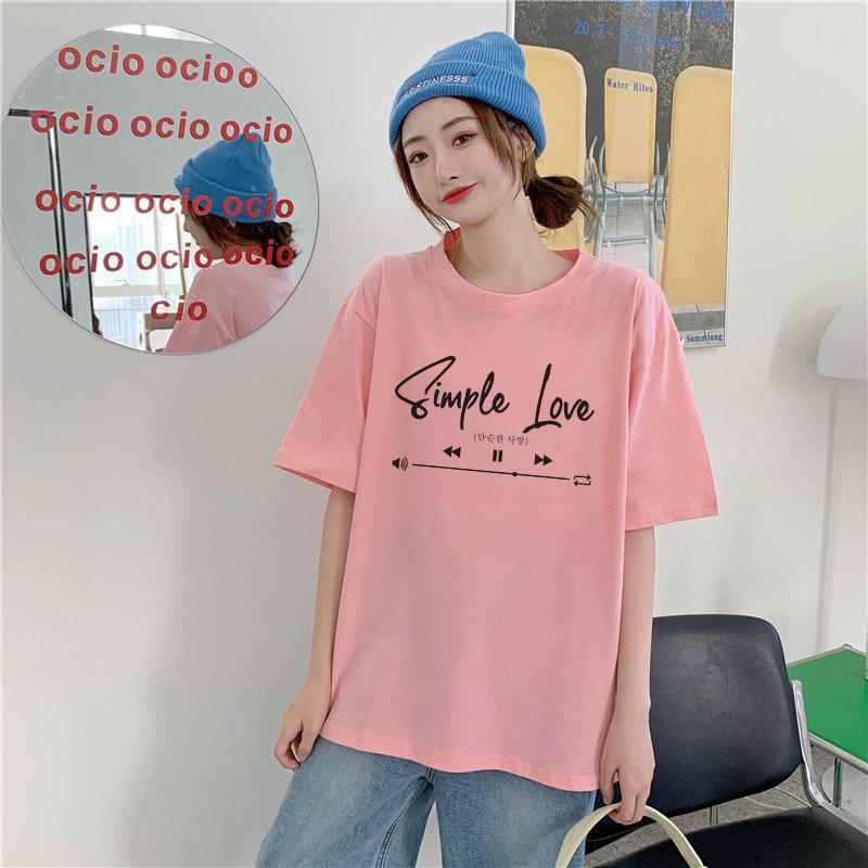 Áo phông nam nữ unisex tay lỡ thun form rộng teen cổ tròn oversize cotton SIMPLE giá rẻ basic đen trắng tee pull