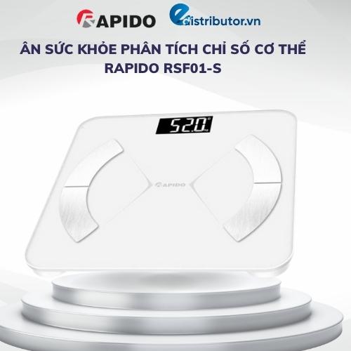 Cân sức khỏe và phân tích các chỉ số cơ thể Rapido RSF02-S (Trắng) Không bluetooth - Hàng chính hãng