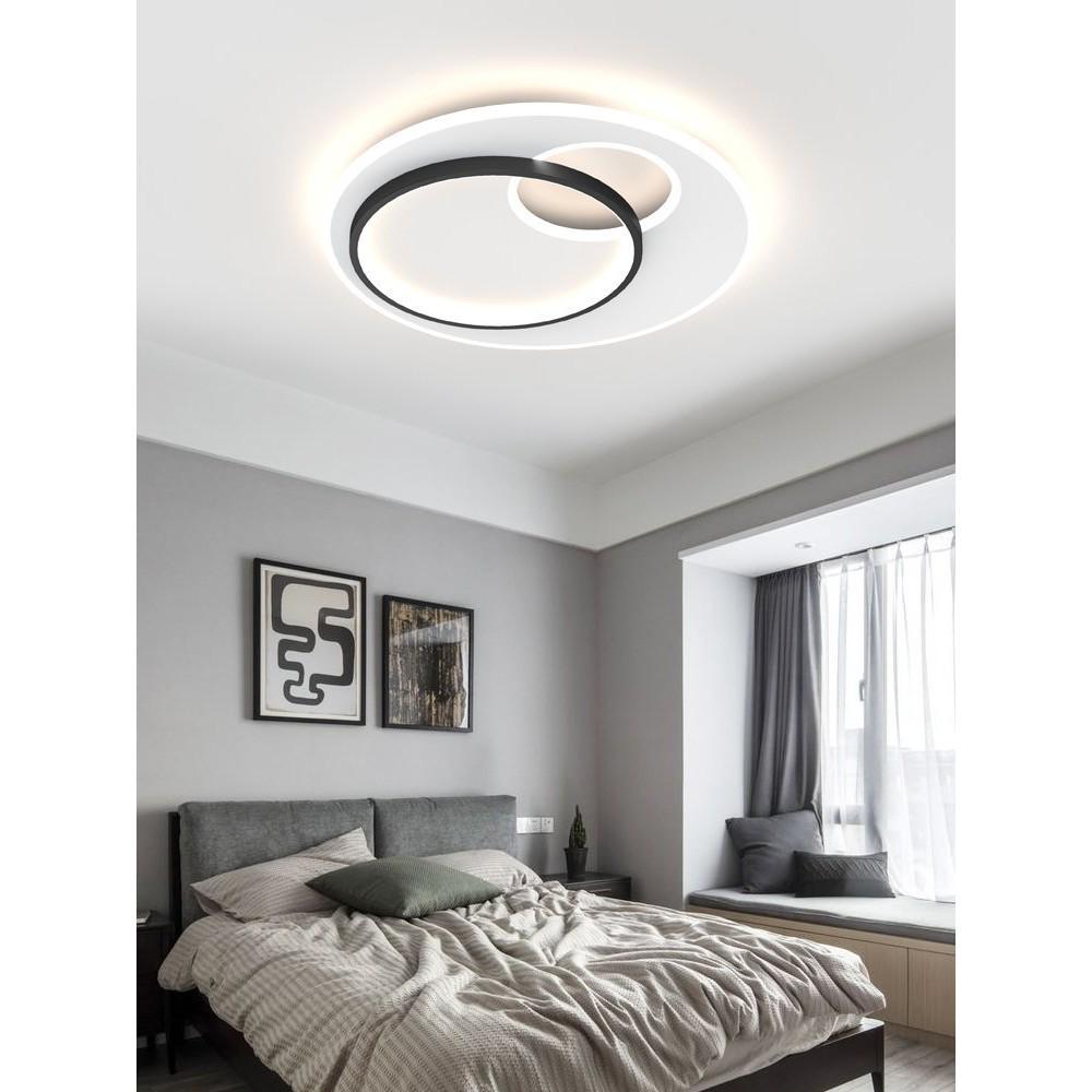 Đèn ốp trần đèn treo trần phòng khách 3 chế độ đổi màu-2 hình tròn và vuông